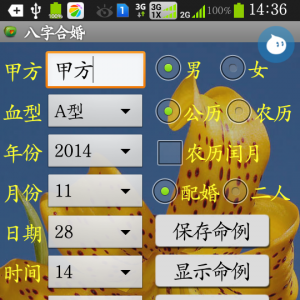手机八字合婚软件(安卓版)