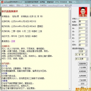徐氏掐指预测术软件