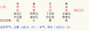 2024甲辰年立春八字全局分析